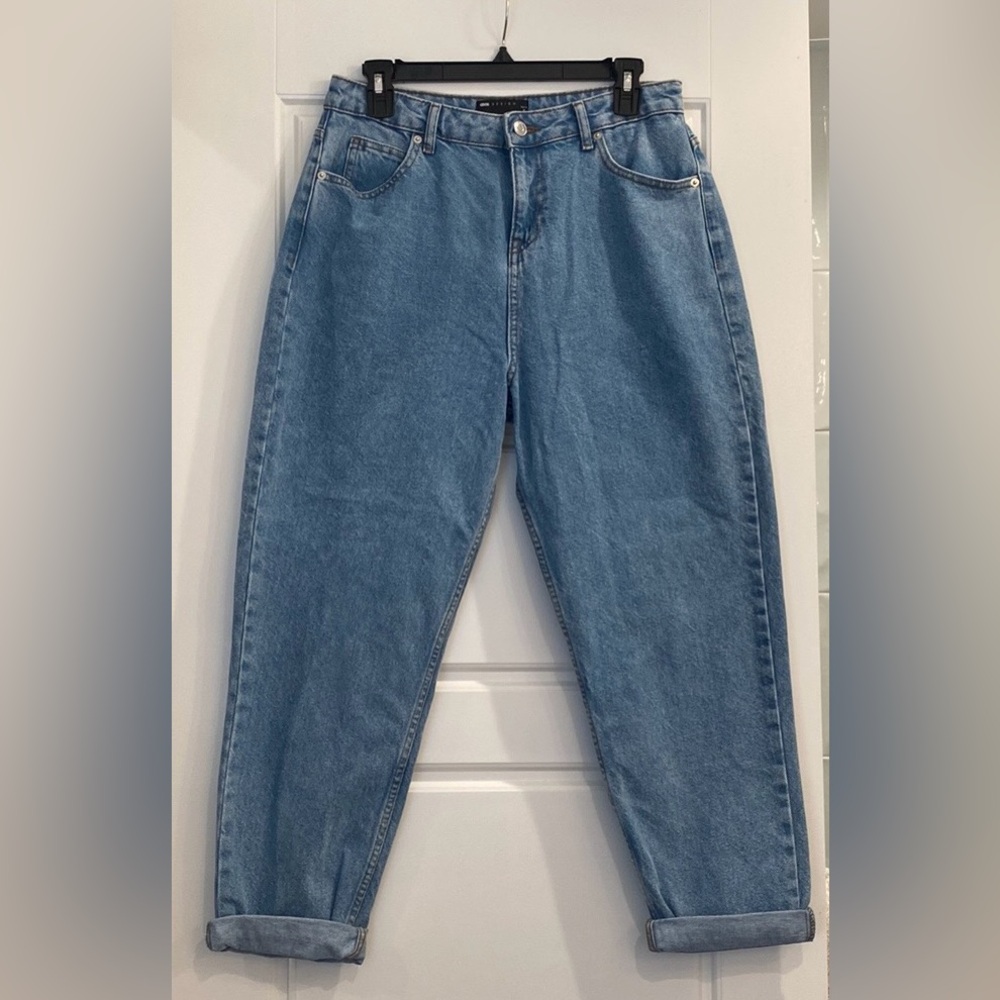 100% cotton mom jeans asos design